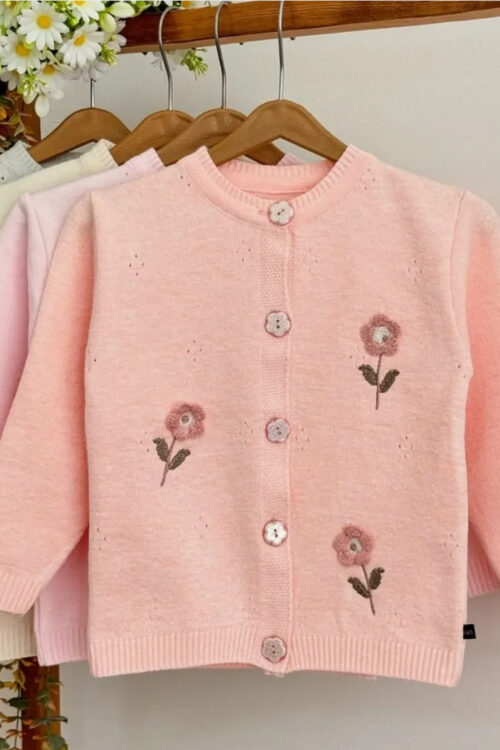 ژاکت بافت گل