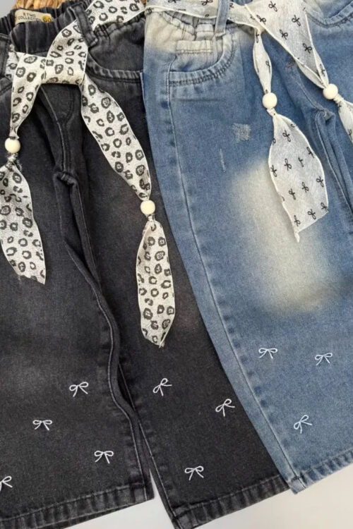 شلوار بگ جین دخترانه